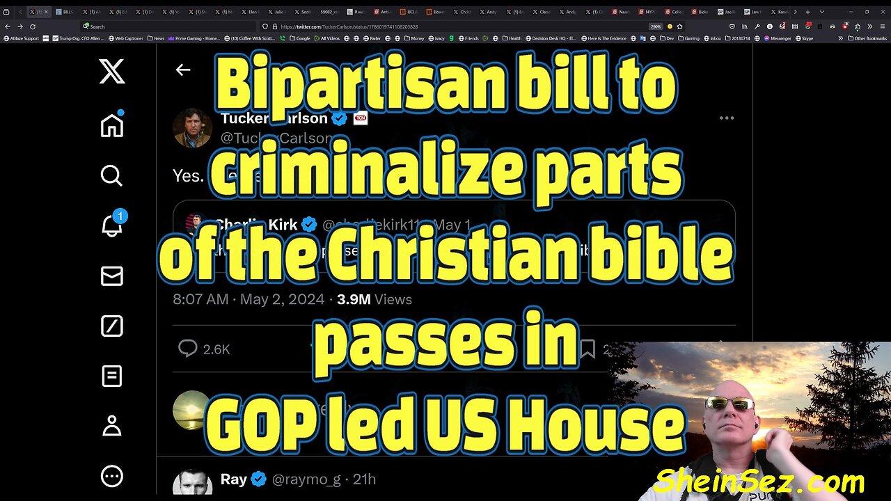 Bipartisan bill to criminalize parts of the Christian bible passes in US House-520