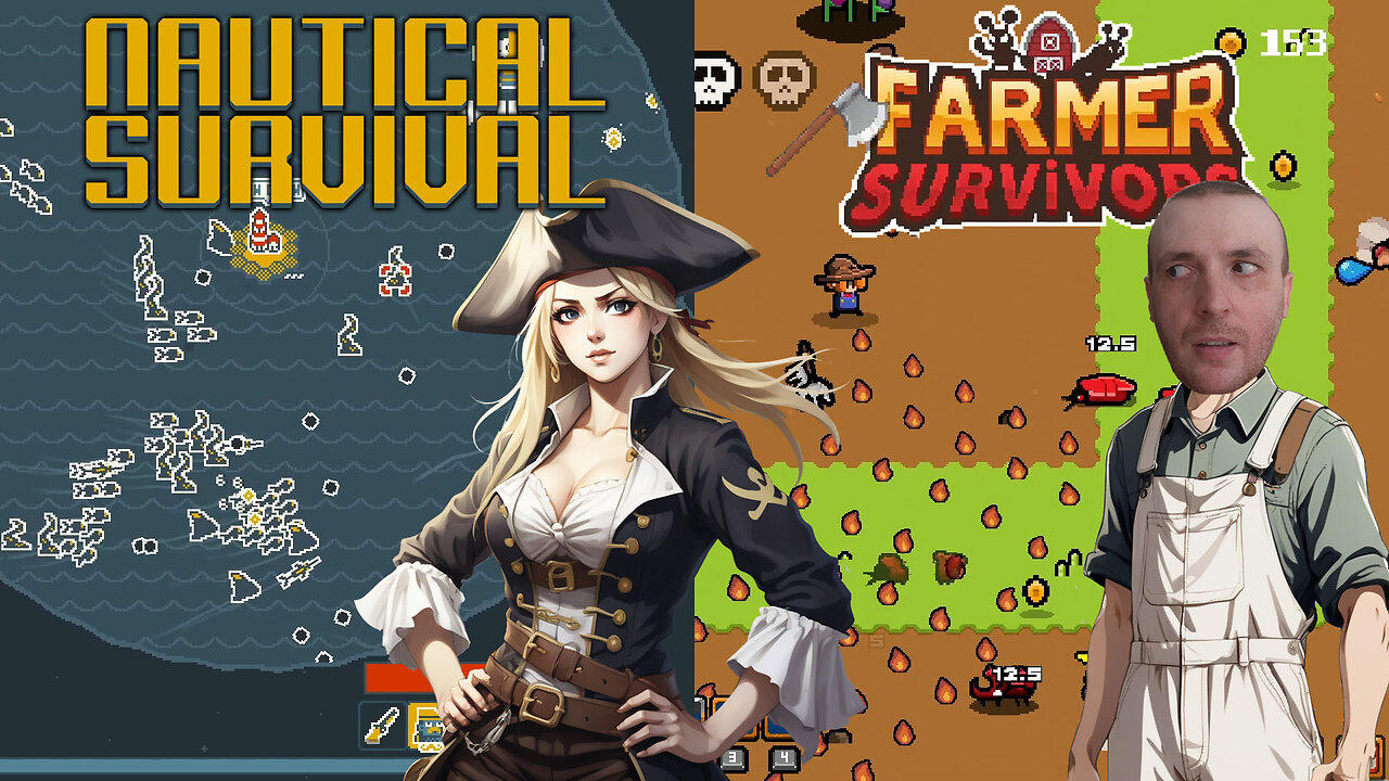 Stayin' Alive! Stayin' Alive! Let's Play Indie Games Nautical Survival & Farmer Survivors