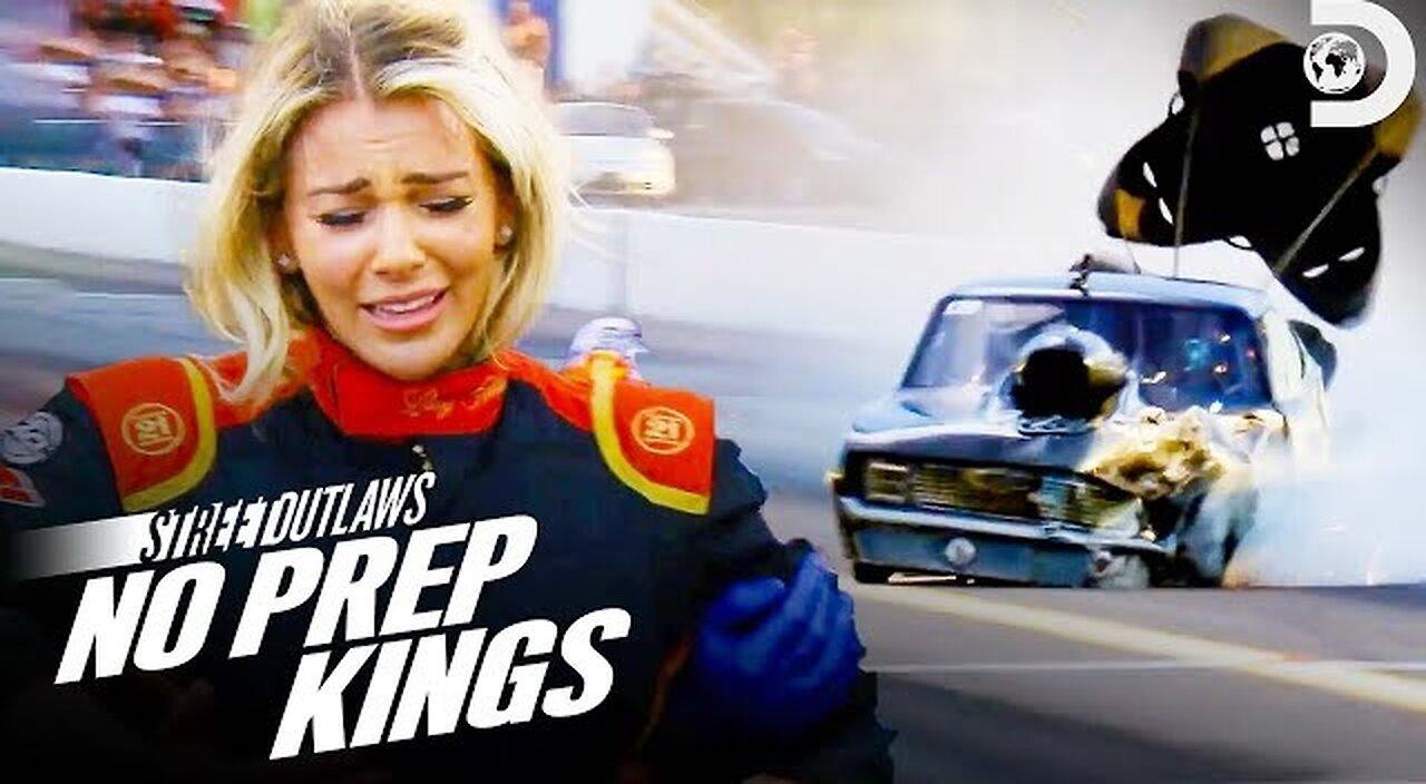 Scary Crash for Lizzy Musi!   Street Outlaws No Prep Kings