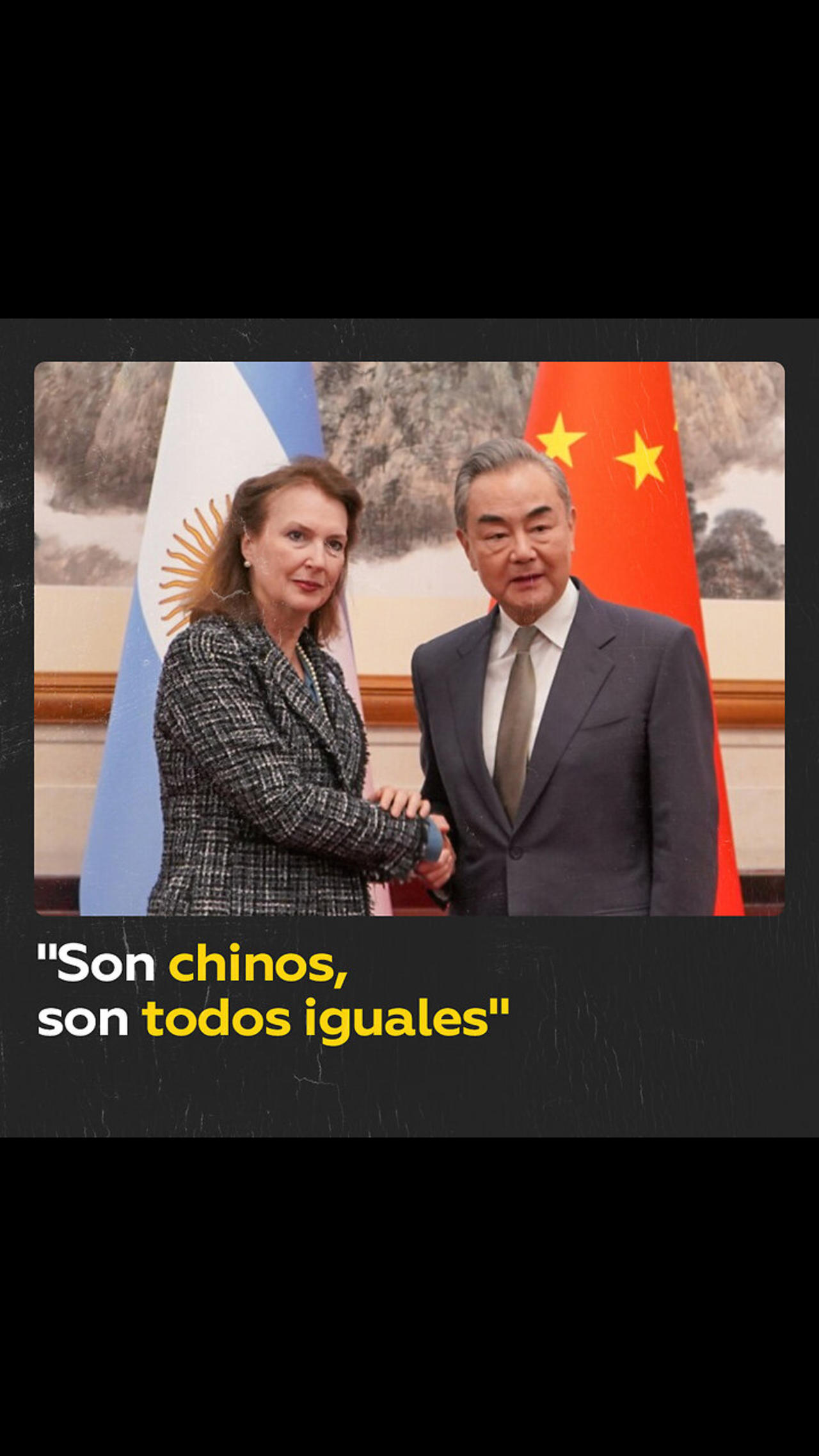 Canciller argentina dice que los chinos “son todos iguales” y estalla la Red