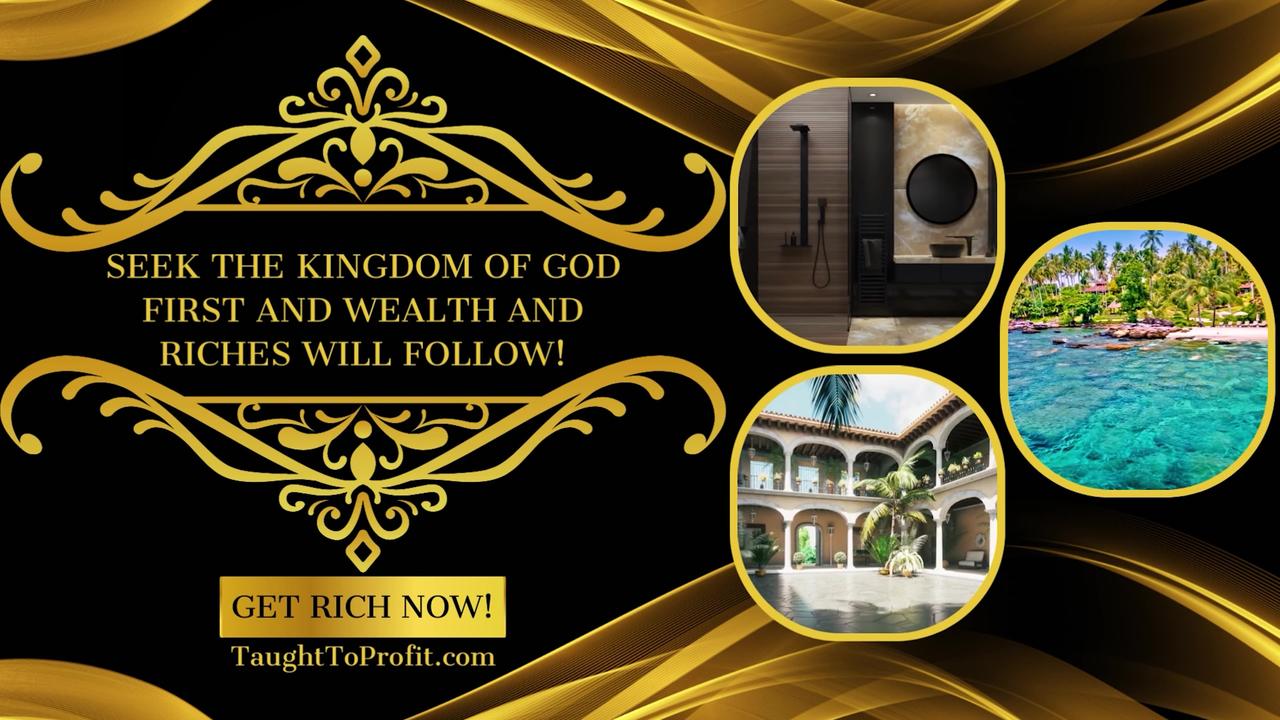 Seek The Kingdom Of God First And Wealth And Riches Will Follow!