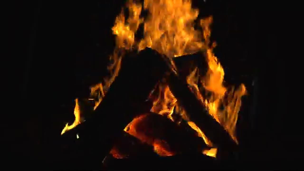 Jazz Music in Relaxing Fireplace Fire Sound 1 Hours