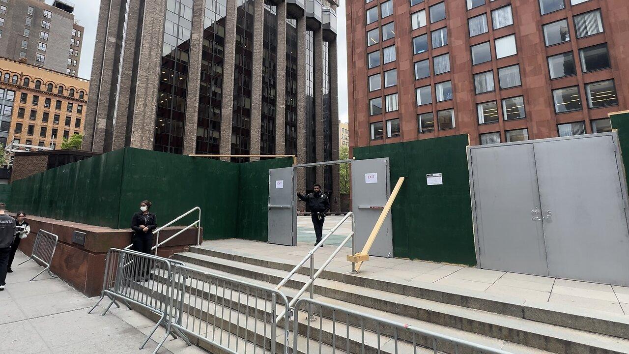 Wall Put Up at NYU After Pro-Palestine Encampment Cleared
