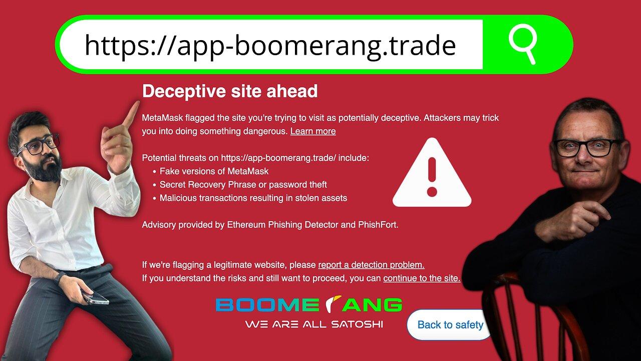 MetaMask Issues Warning: BOOMERANG Blacklisted for Deceptive Practices