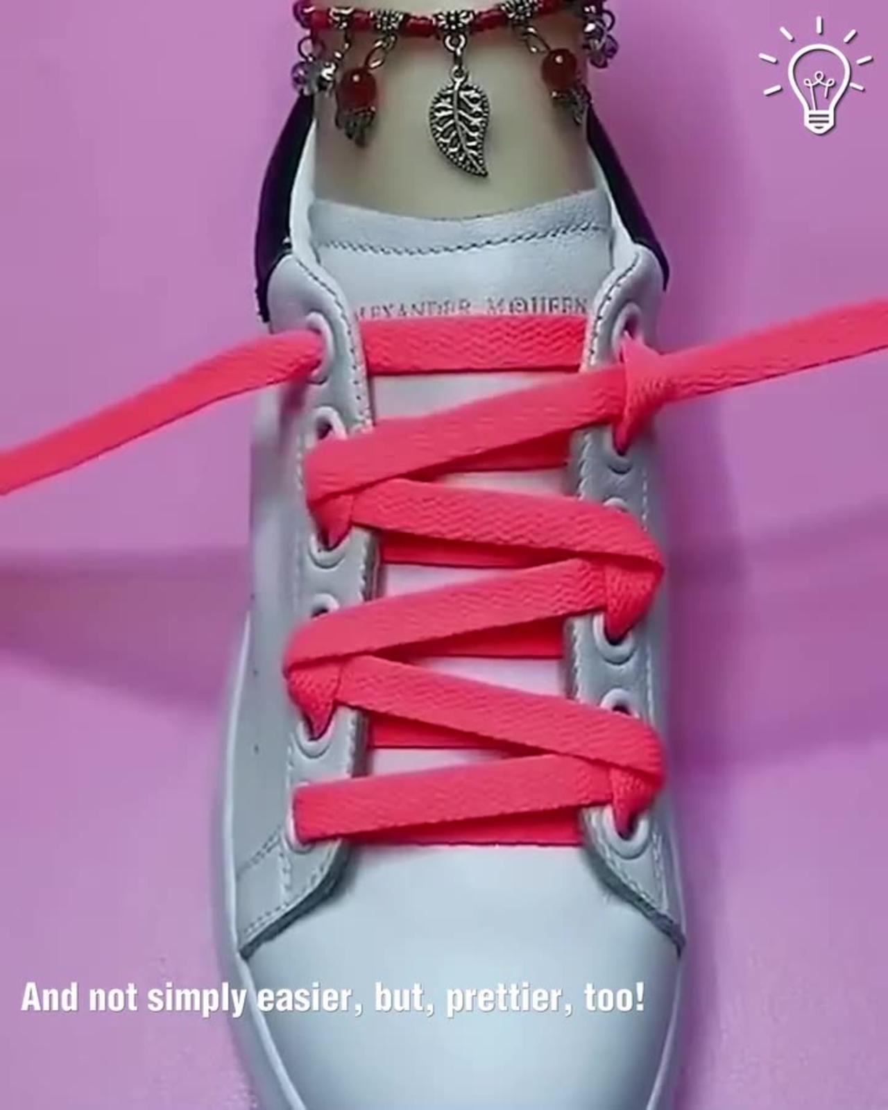 Easy ways to make your shoelaces look pretty!