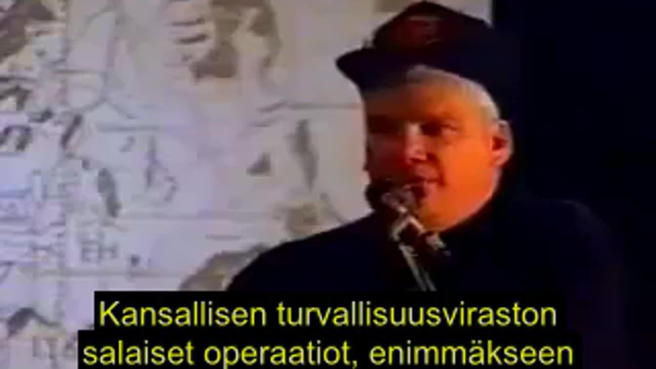 Suomennettu: Phil Schneider's last public talk before he was murdered by the government.1995