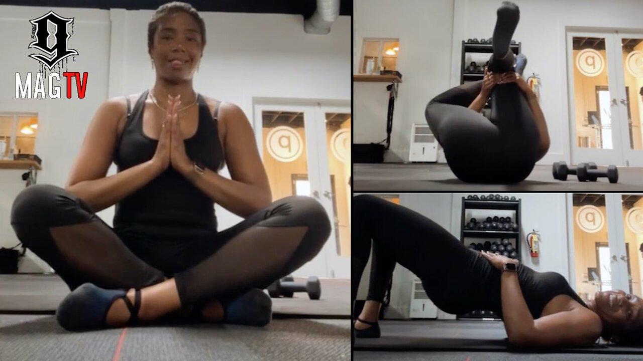 44 Year Old Tiffany Haddish Shows Off Her Flexibility During Workout! 🏋🏾‍♀️
