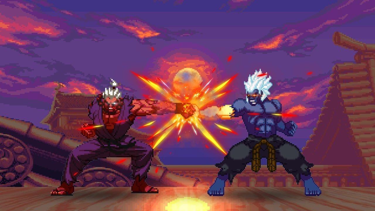 Shin Akuma vs. Oni - Capcom Vs SNK 2 X Super Street Fighter IV Battle!