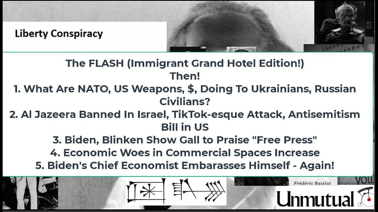 Liberty Conspiracy LIVE 5-6-24! NYC Migrant $ Debate, NATO/US Cult in Ukraine, Antisemitism Bill!