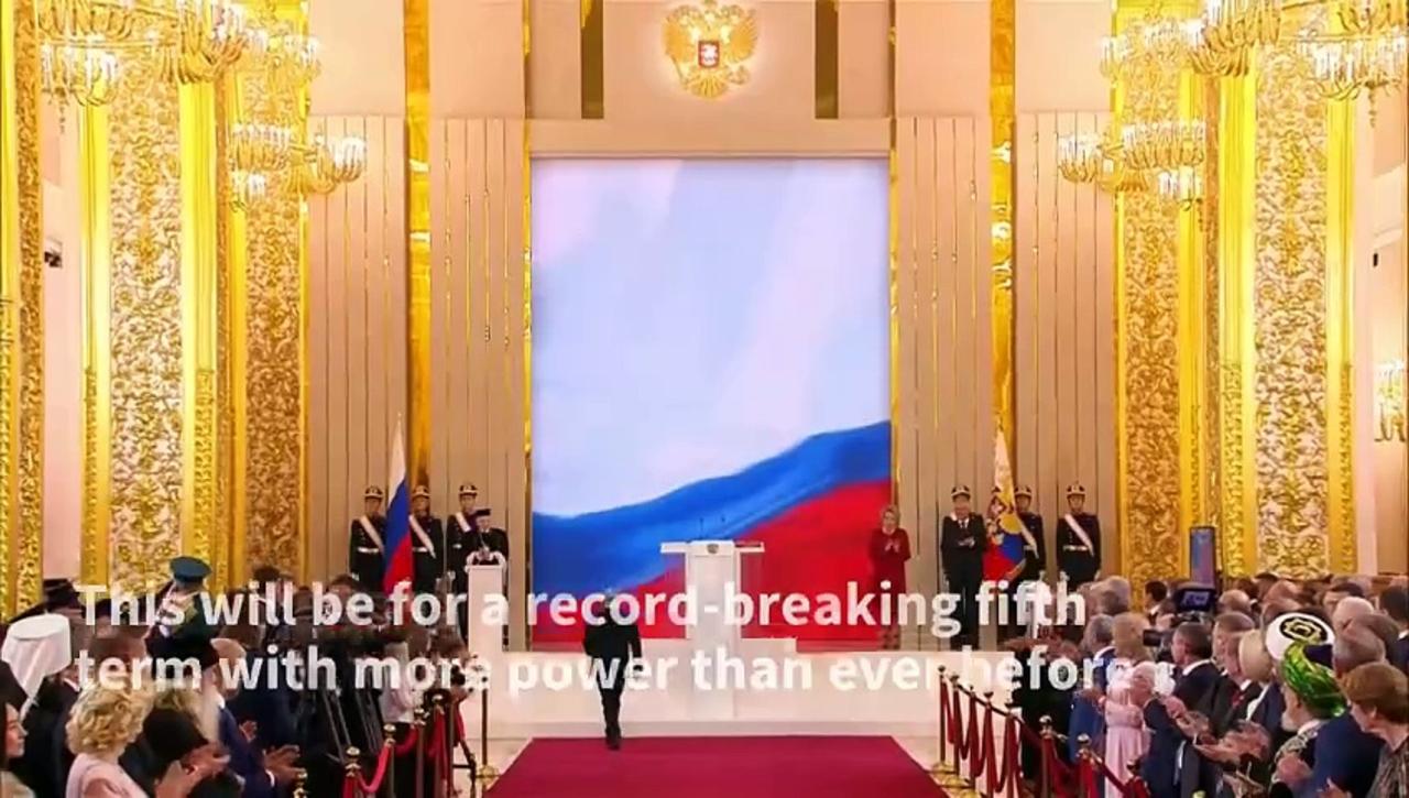 Putin takes oath for record fifth presidential term
