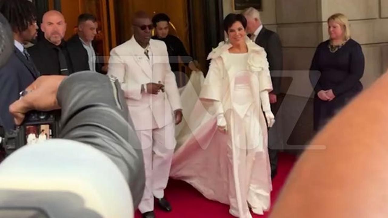 Kris Jenner Departs to the Met Gala Looking Like a Bride