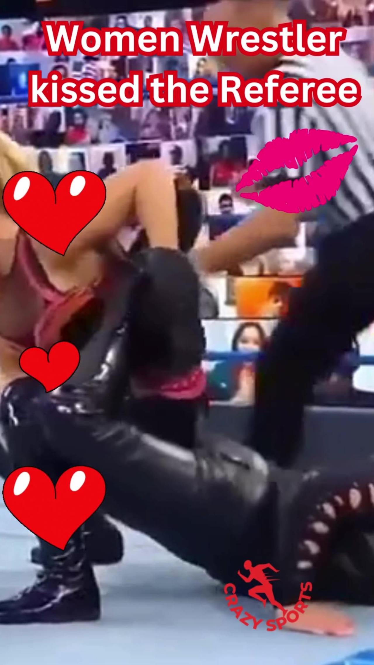 Women Wrestler kissed the Referee 🤯🔥#shorts #Ladywrestler #wrestler #crazysports #femalewrestlers