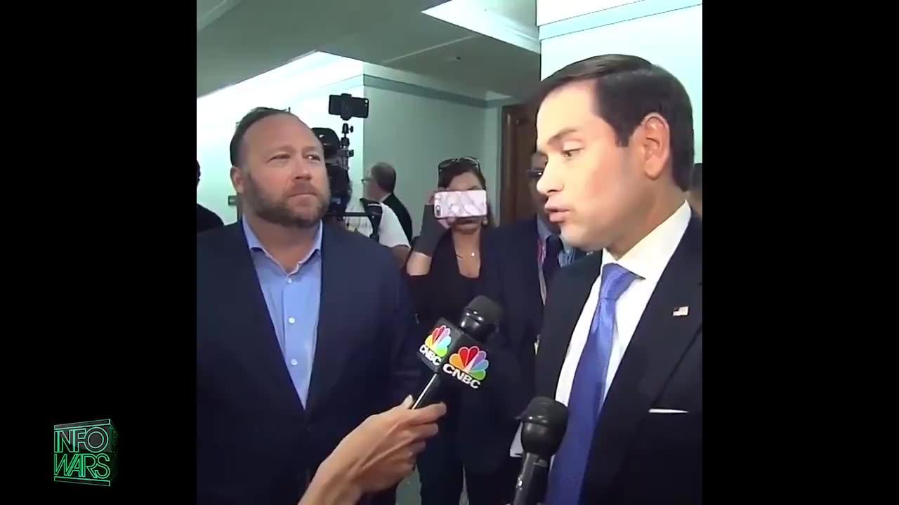 Marco Rubio Pretends He Doesn't Know Who Alex Jones Is