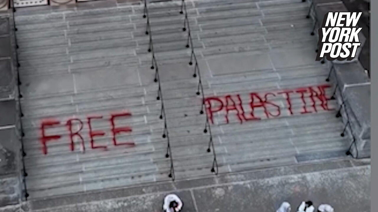 'Free Palastine'? Ottawa protesters trolled over graffiti spelling error