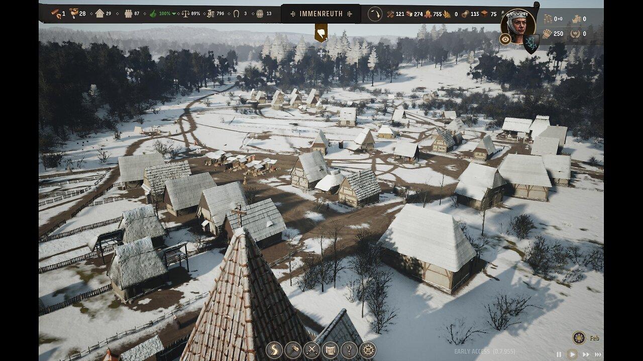 OLDMANPCGAMER - MANOR LORDS - Building the SMALLEST TOWN possible to ADV to LARGE TOWN