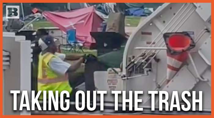 Tents of Anti-Israel Protesters Thrown Into Garbage Truck After Police Clear GWU Encampment
