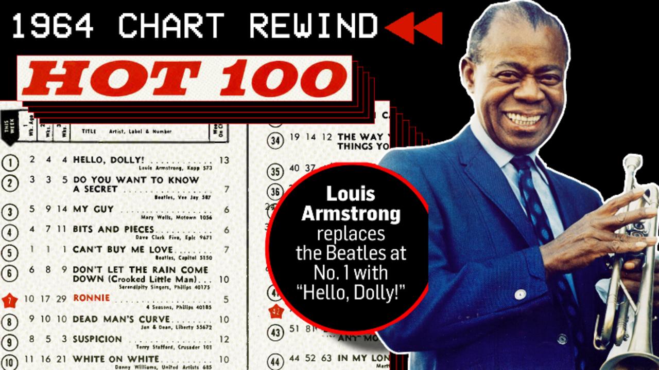Louis Armstrong's 'Hello Dolly' Dethrones The Beatles 'Can't Buy Me Love' In 1964 | Chart Rewind | Billboard News