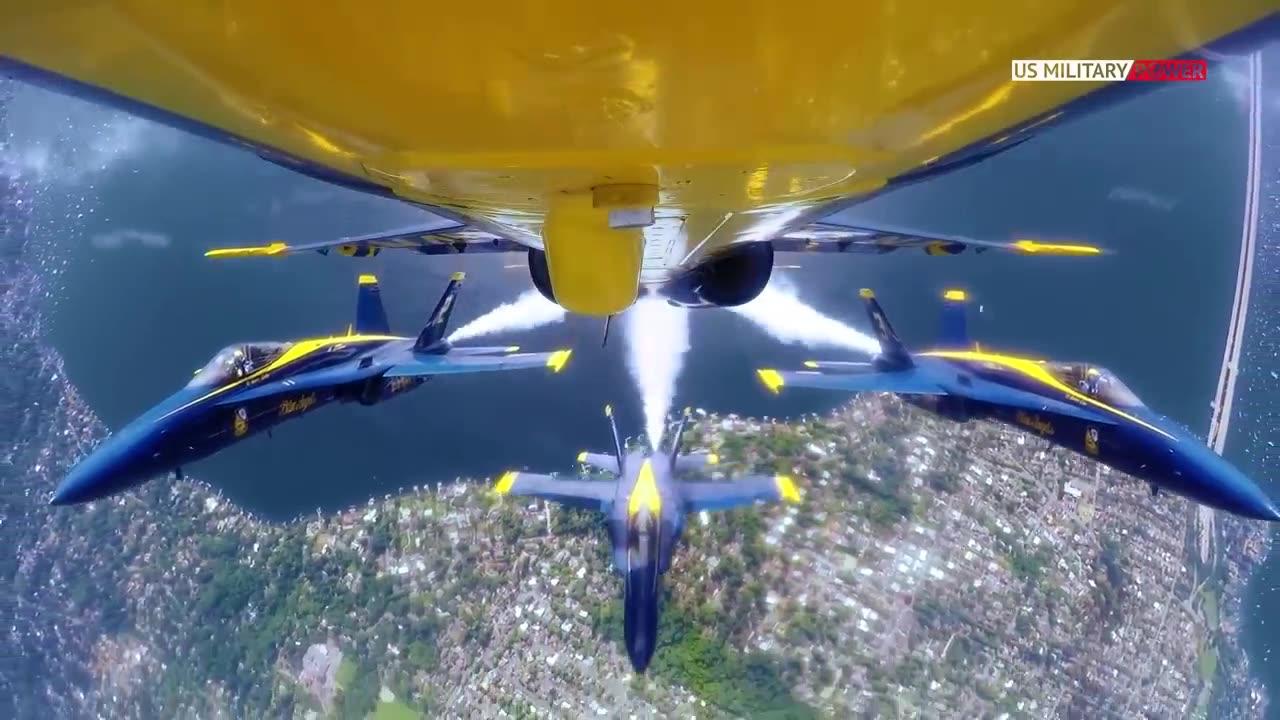 Close up on the Blue Angels