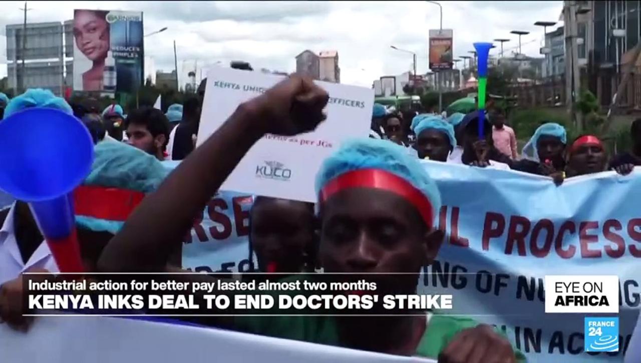 Kenya's public hospital doctors sign agreement to end national strike after almost 2 months