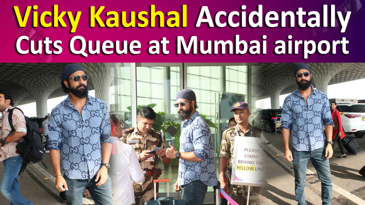 Vicky Kaushal Cuts Queue at Mumbai airport, video going Rapidly Viral