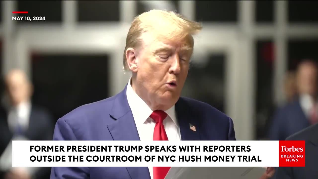 BREAKING: Trump Rails Against Judge In NYC Hush Money Trial: 'What You're Witnessing, Is A First