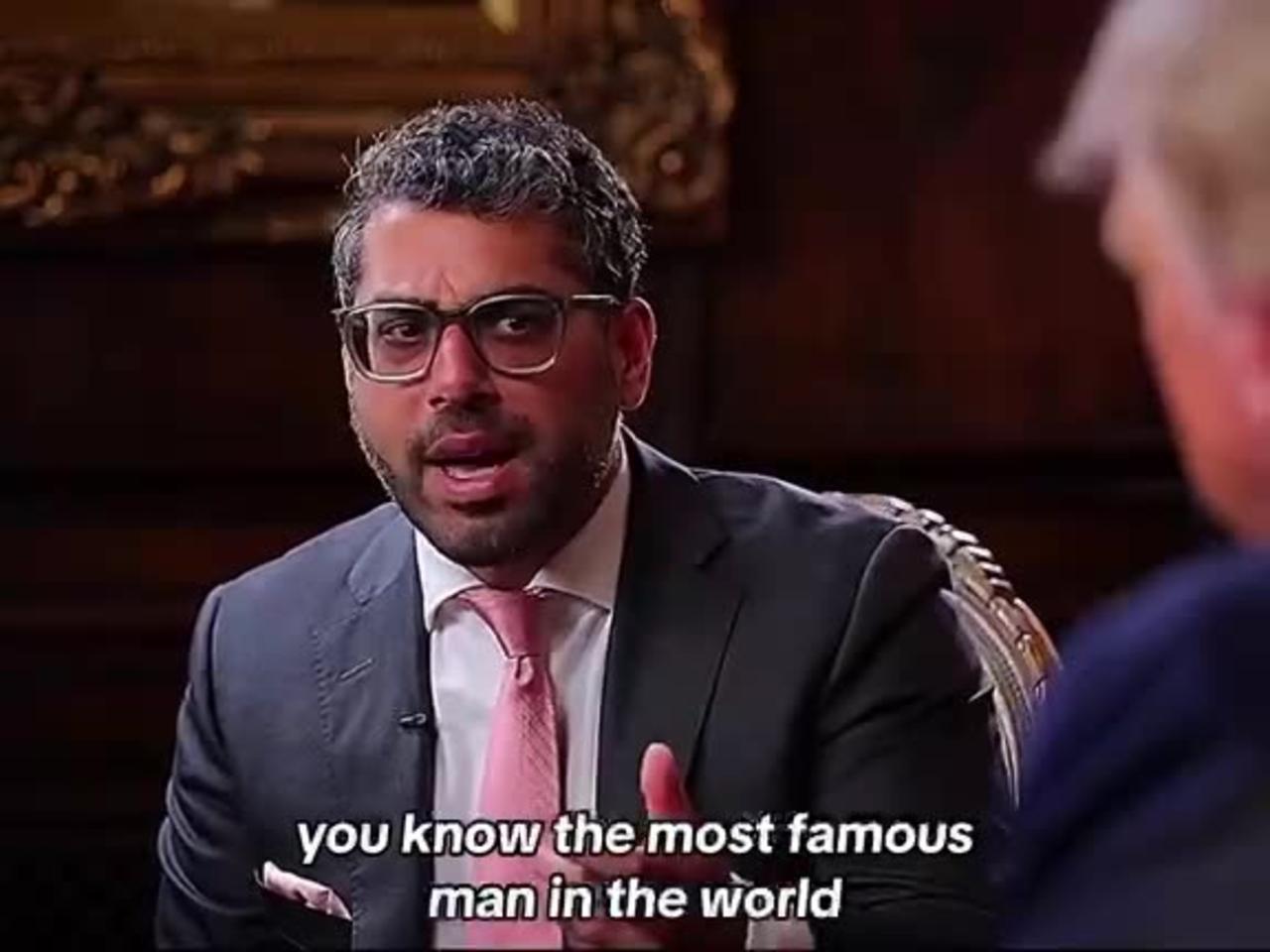 Donald Trump talks about how he's the most FAMOUS person in the world...