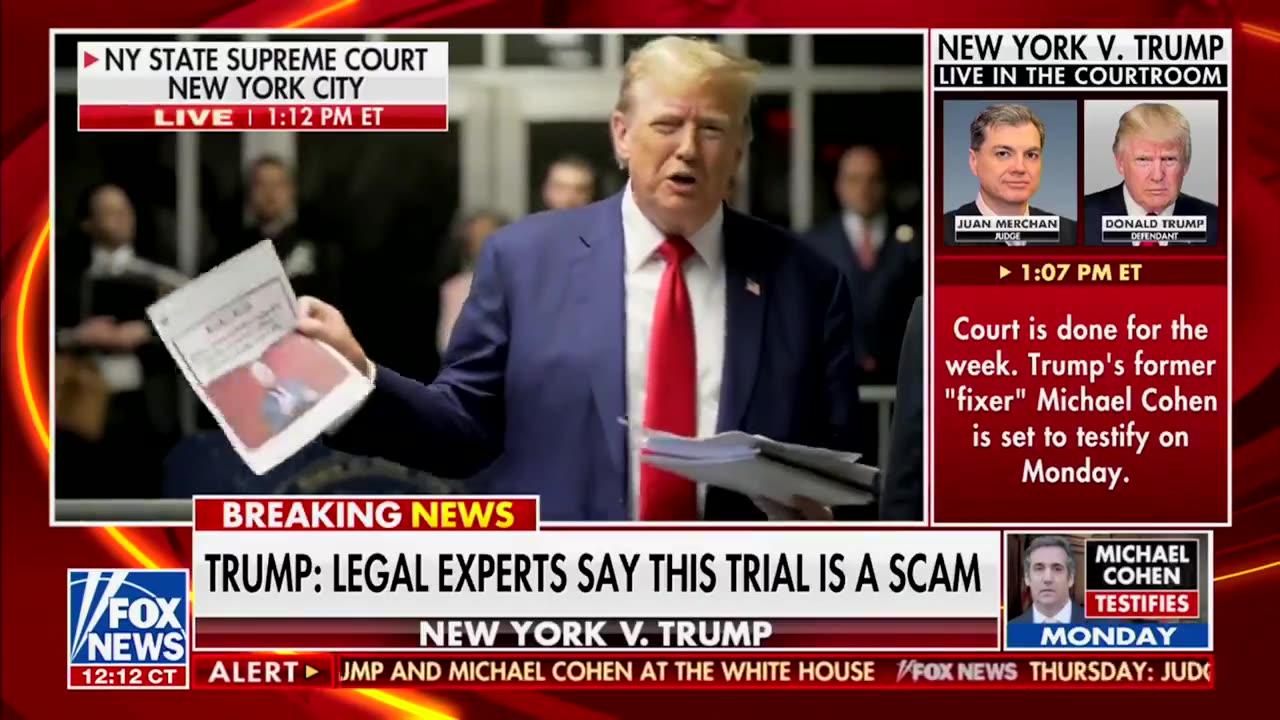 TRUMP: “It’s all fake. The whole case is fake. The judge is corrupt
