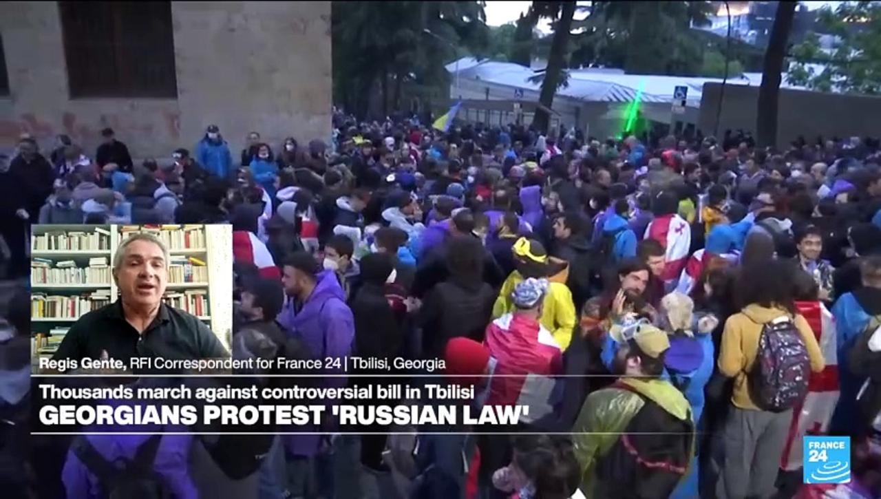 Thousands protest in Georgia over the weekend against 'Russia-style' law on foreign influence