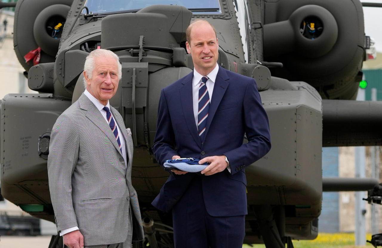King Charles has praised his son Prince William as a 'very good pilot indeed'