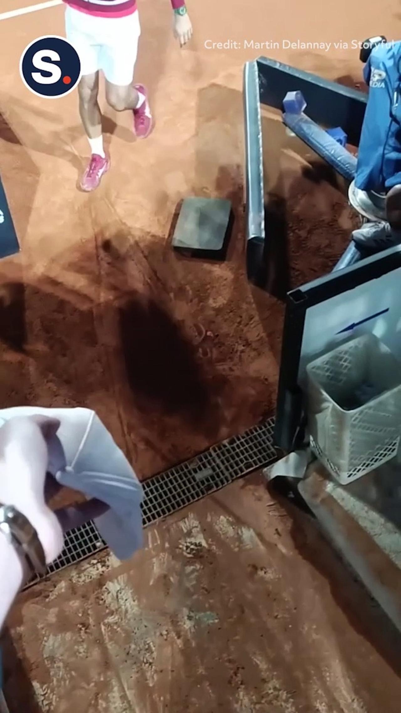 Novak Djokovic Hit in Head by Water Bottle at Italian Open