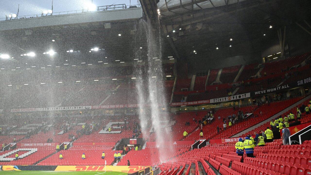Manchester United's Stadium Roof Leaking Heavily with Rainfall