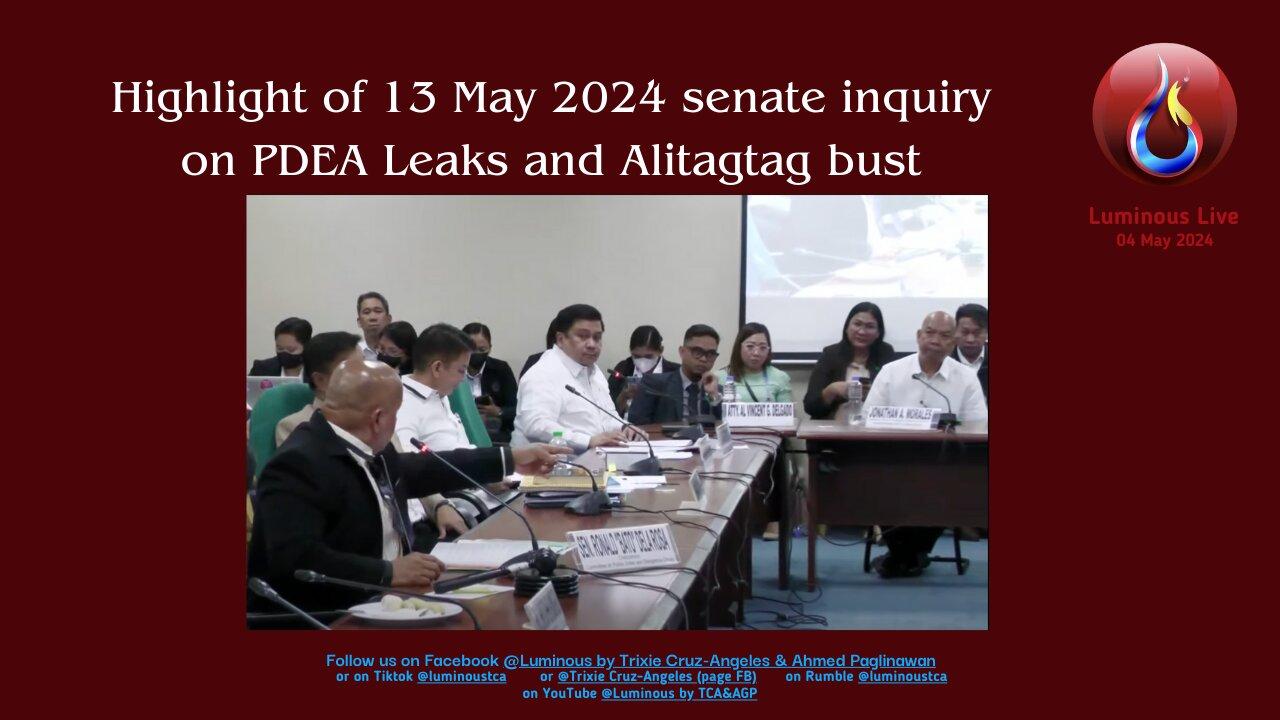 13 May Hearing on PDEA Leaks and Alitagtag Bust