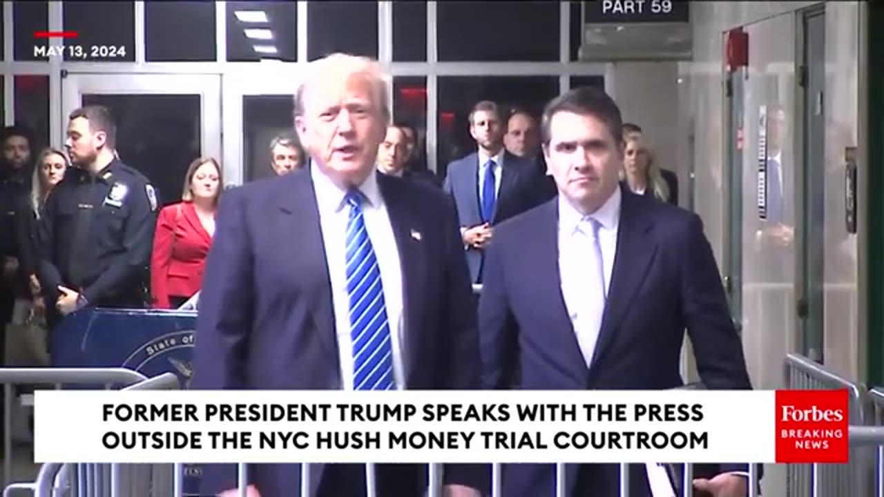 BREAKING News " Trump speak with the press after Micheal Cohen testifi in NYC hush money trial
