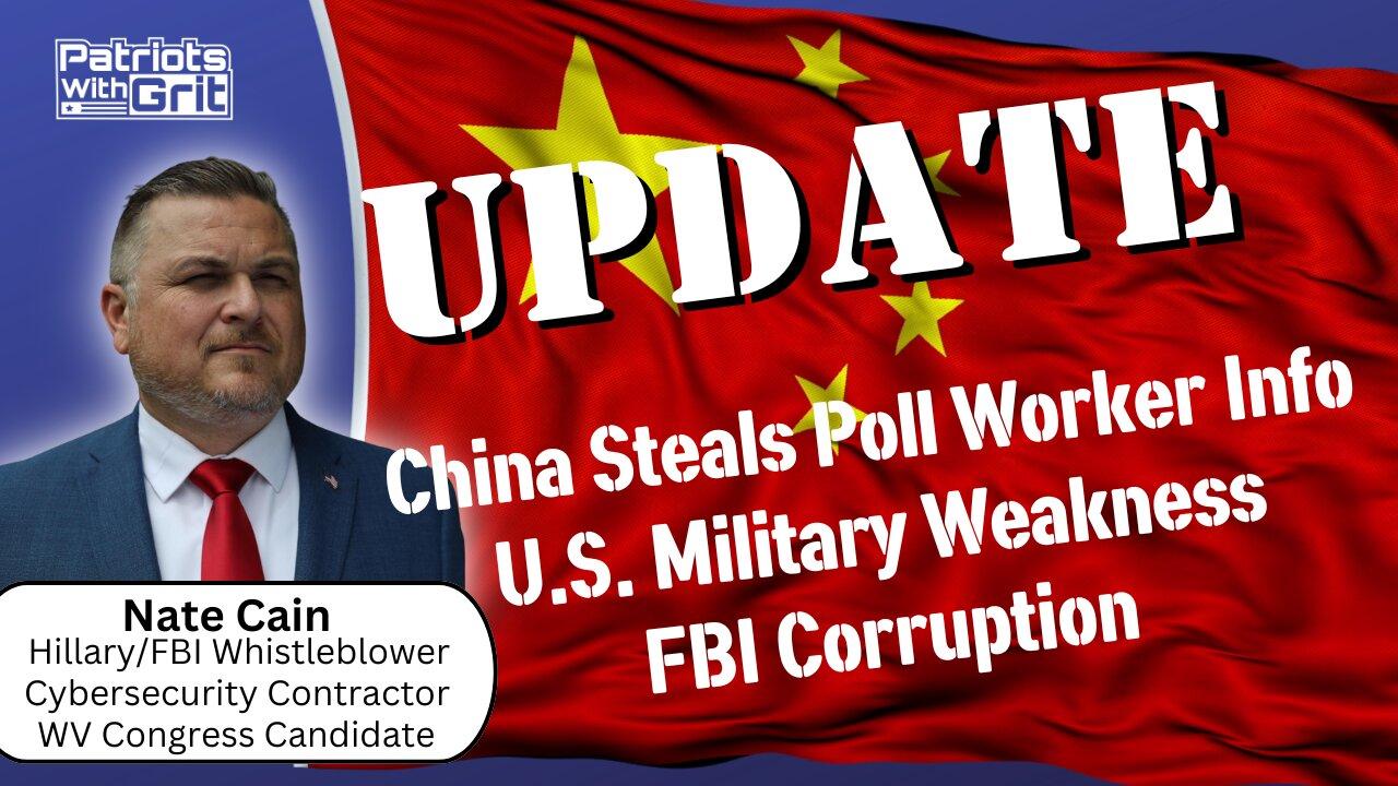 UPDATE: China Steals Poll Worker Info, U.S. Military Weakness, and FBI Corruption | Nate Cain