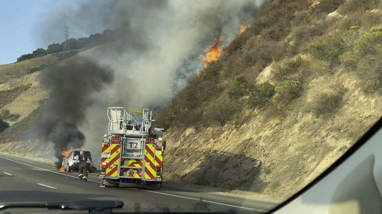 Fiery Crash on I-5