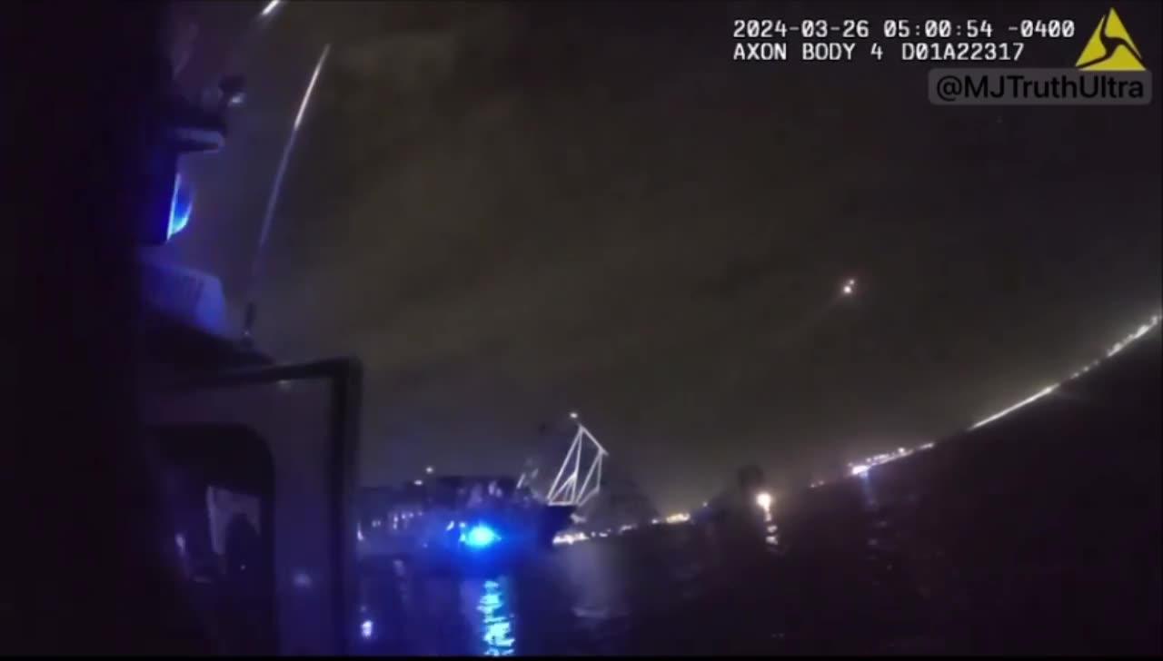 Baltimore Bridge Collapse: DNR Bodycam Footage Shows the Reaction of DNR Officer