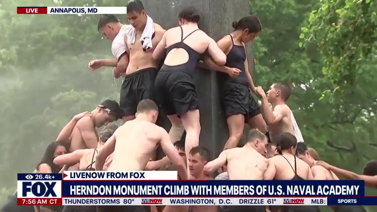 WATCH_ Navy Herndon Monument Climb tradition continues _ LiveNOW from FOX