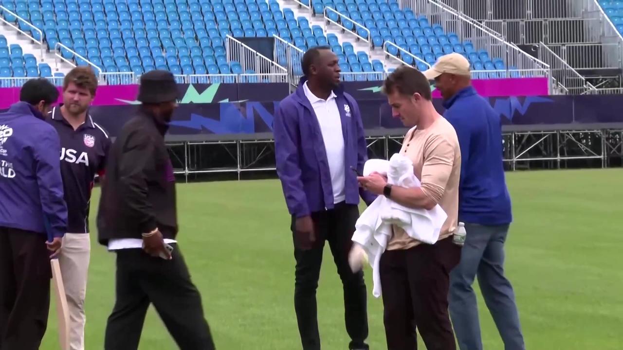 Usain Bolt helps unveil New York cricket stadium