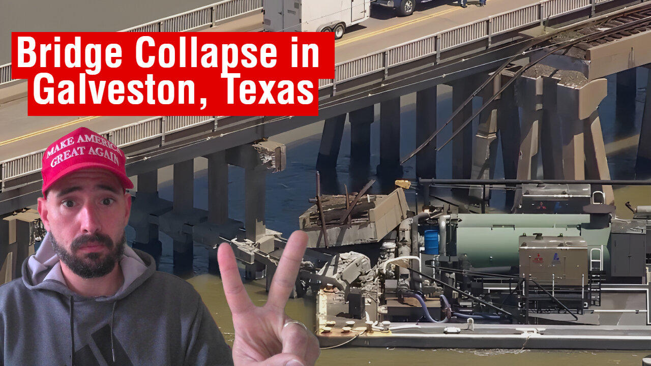 Barge Collision Causes Bridge Collapse in Galveston, Texas!