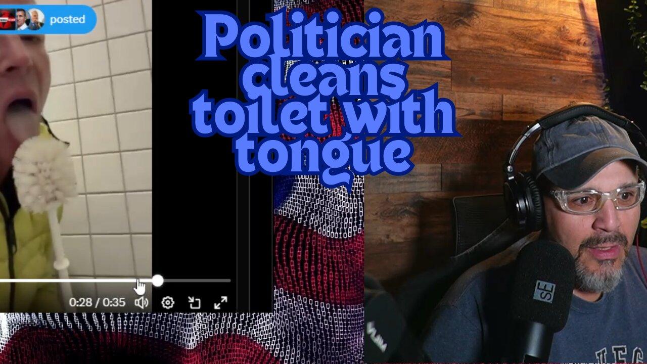 Politician cleans toilet with tongue! X Wendsday
