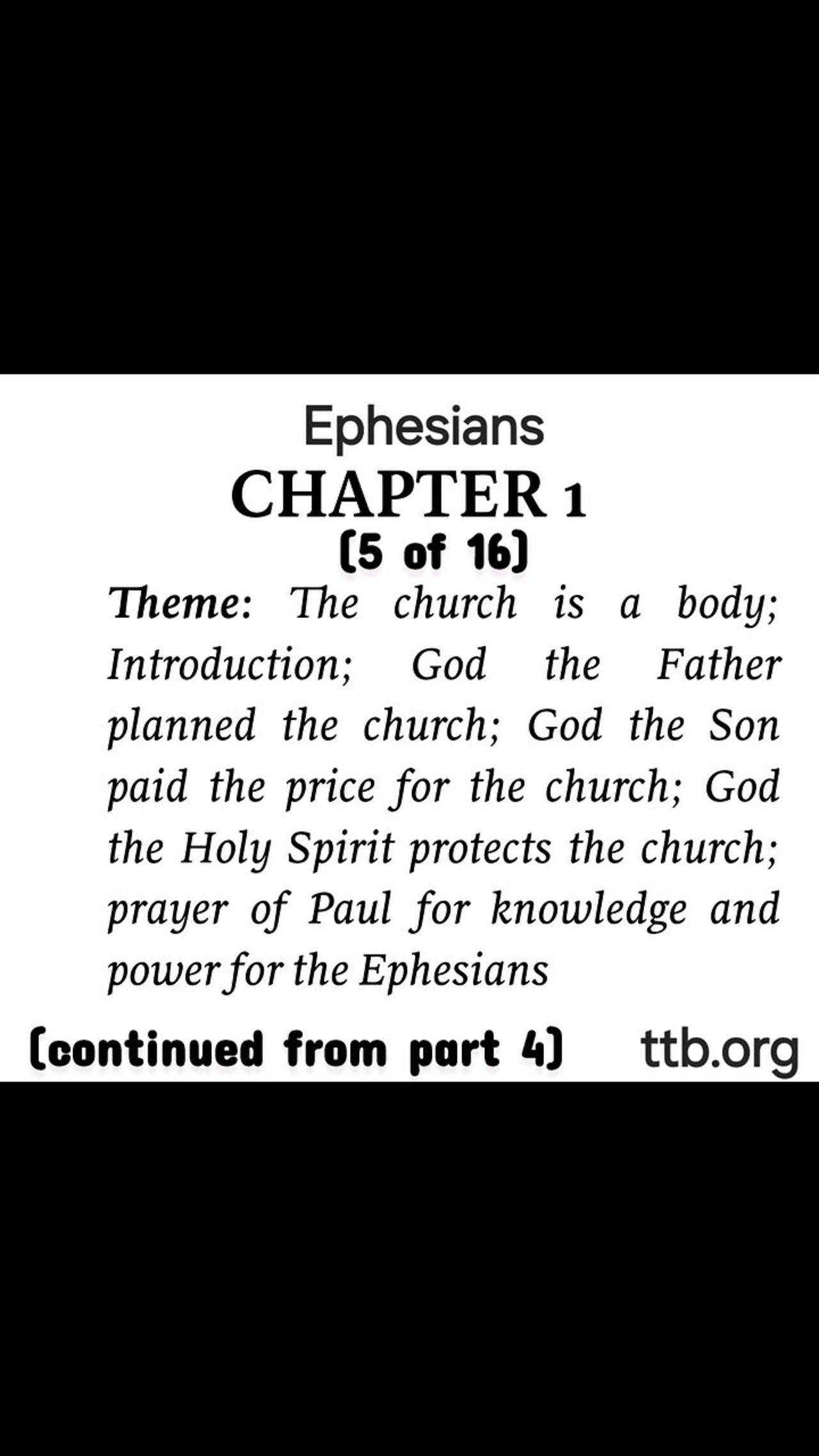 Ephesians Chapter 1 (Bible Study) (5 of 16)