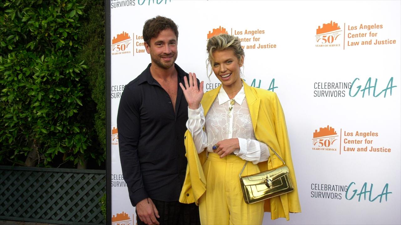 Danny Cipriani and AnnaLynne McCord attend the 2024 Celebrating Survivors Gala red carpet in Los Angeles