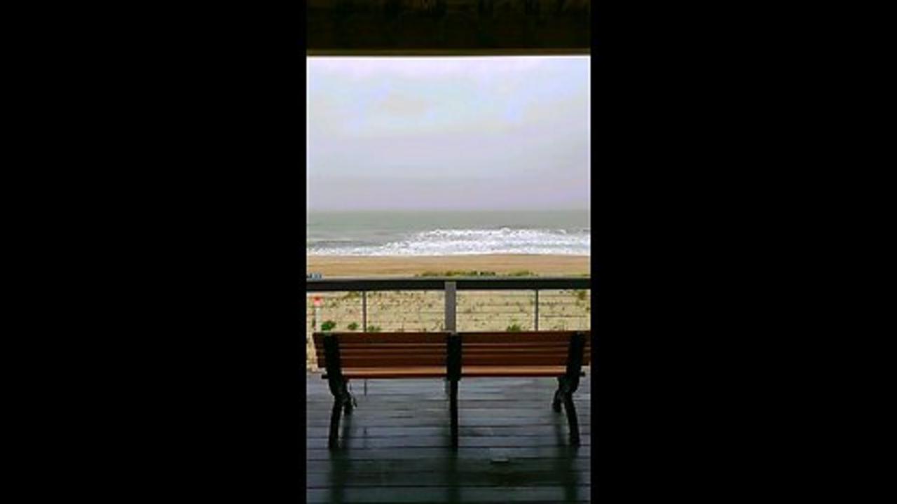POV: Stormy Rainy ☔ Ocean 🌊 waves at the beach 🏖️🐚 🪸