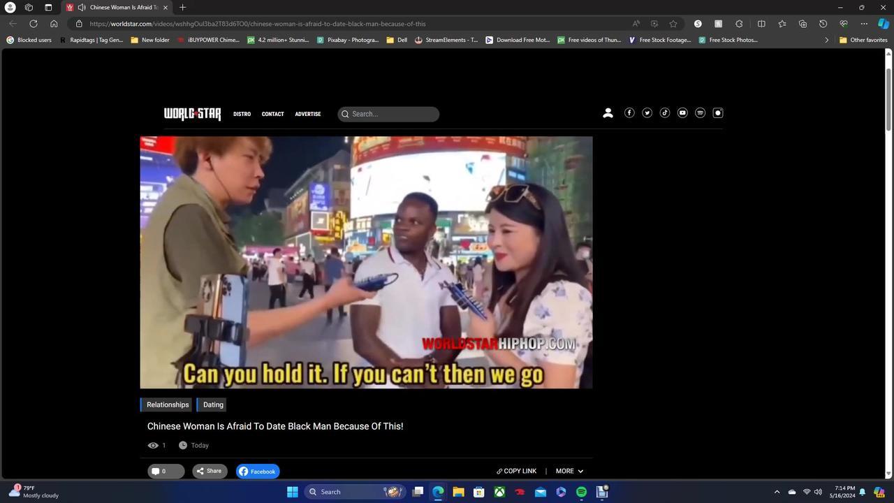 Chinese Woman Is Afraid To Date Black Man Because Of This!