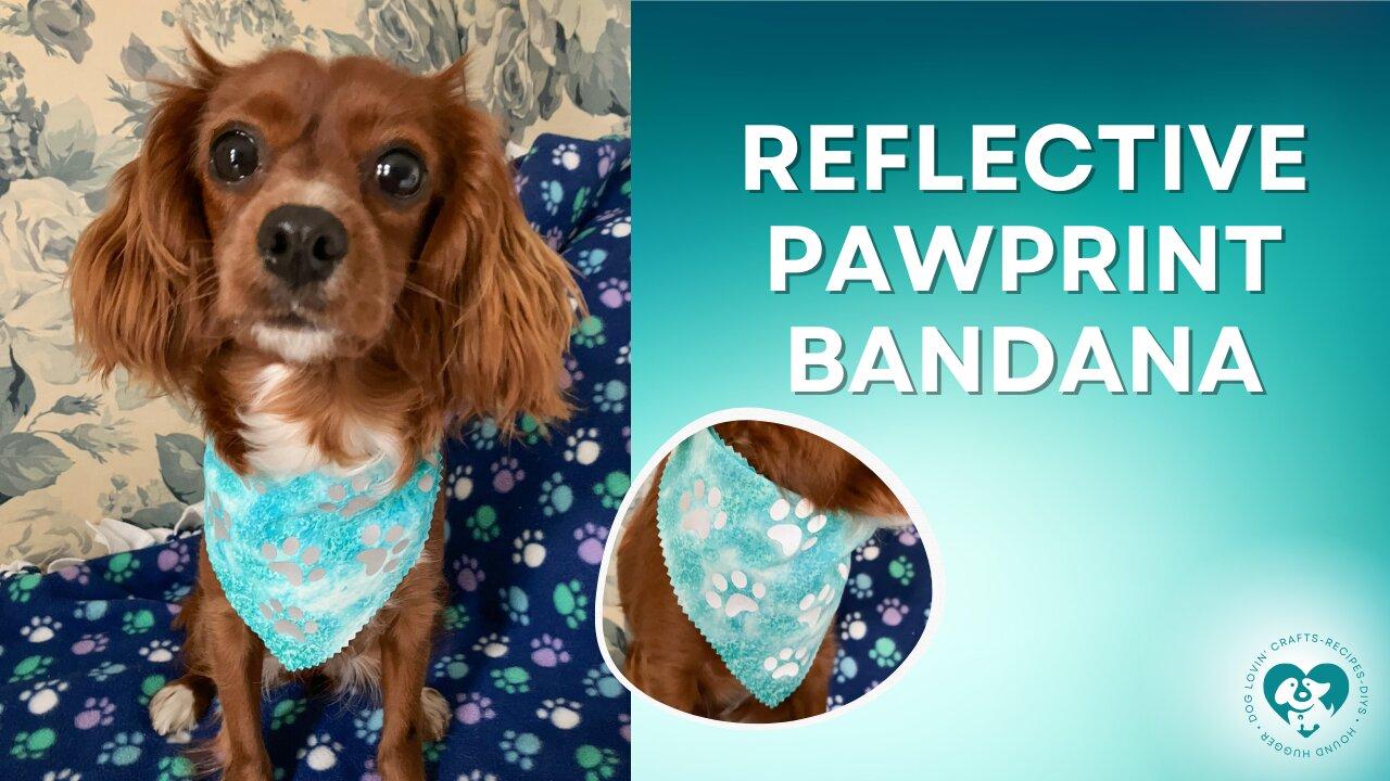 DIY Reflective Paw Prints Dog Bandana