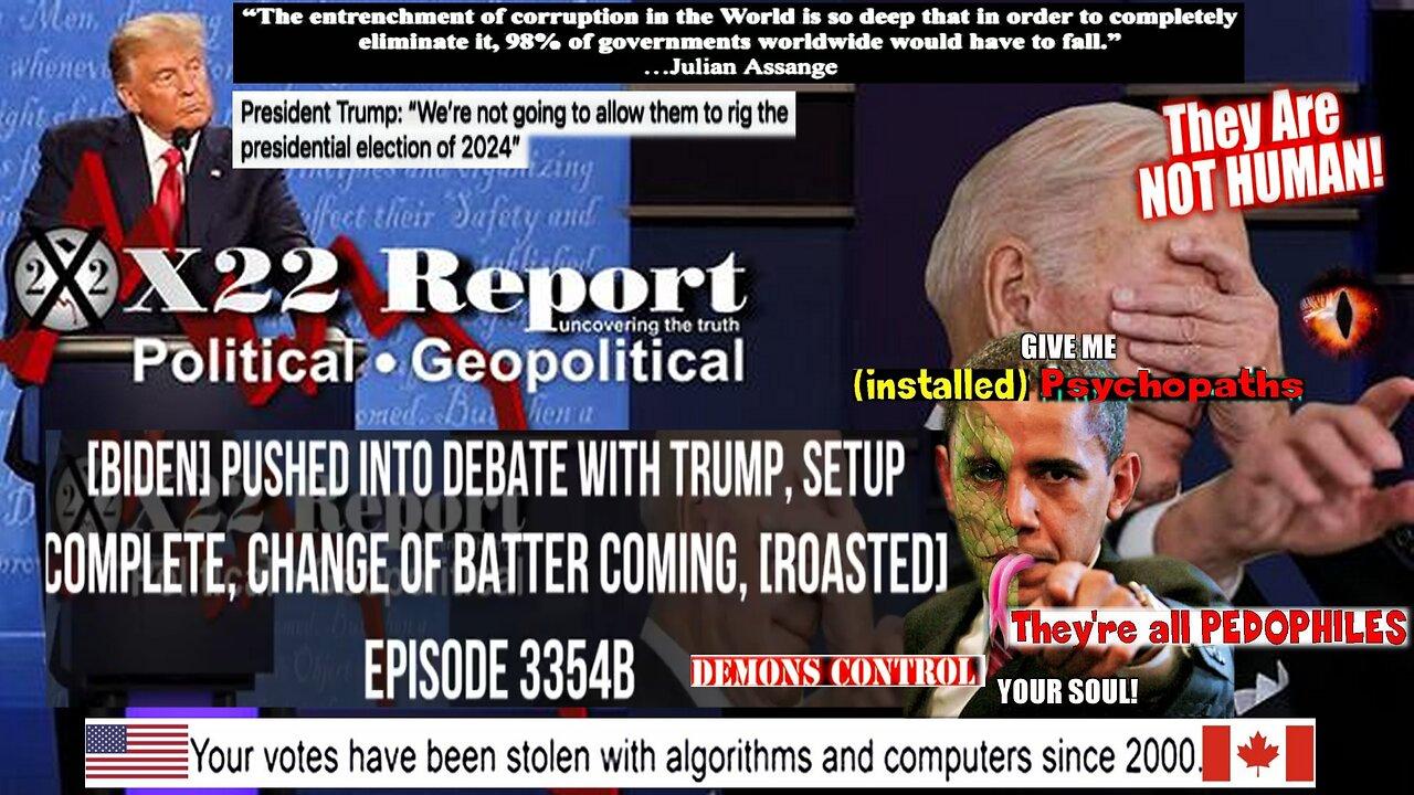 Ep 3354b - [Biden] Pushed Into Debate With Trump, Setup Complete, Change Of Batter Coming, [Roasted]