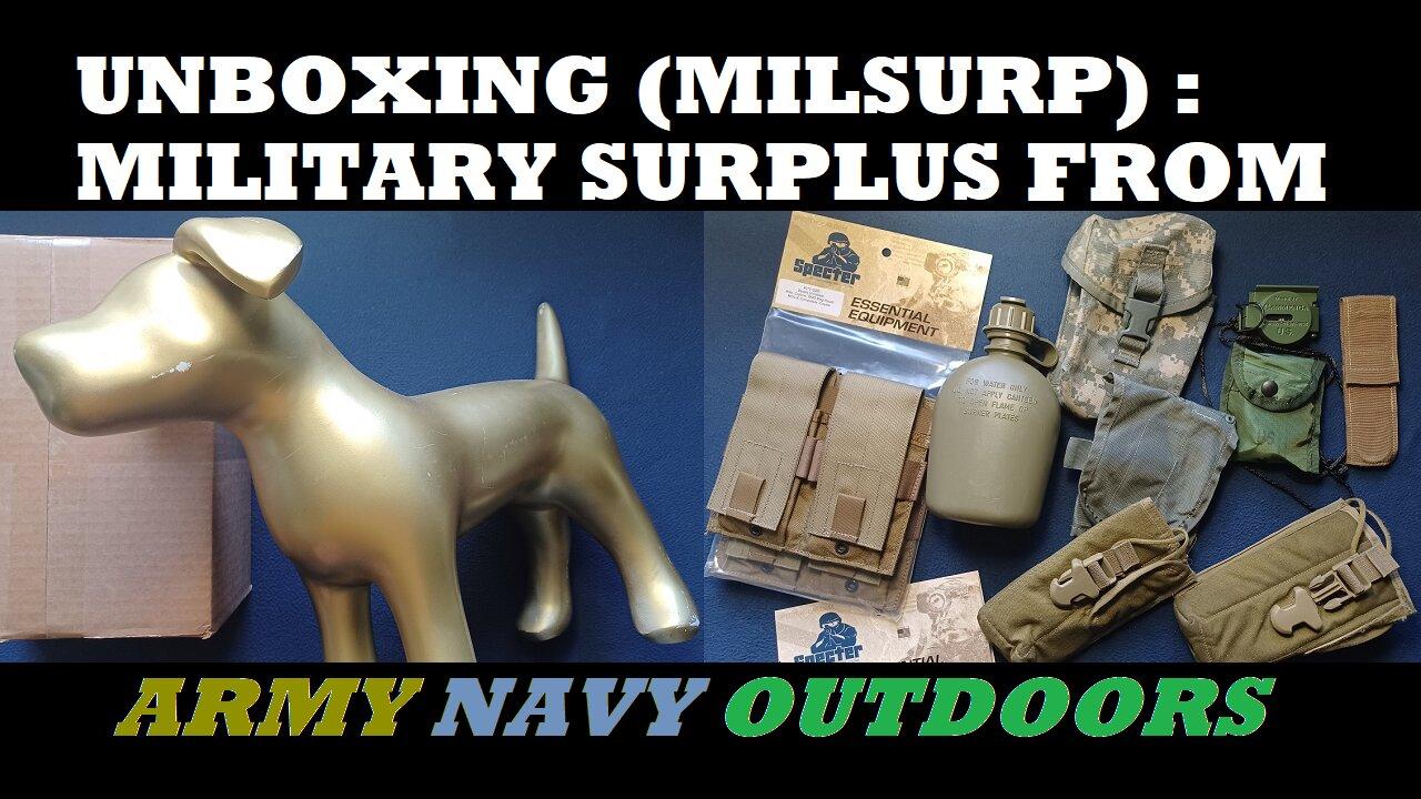 UNBOXING 180: Army Navy Outdoors.  OKC Rescue Tool, US Canteen, Compass, IFAK ad Radio Pouches