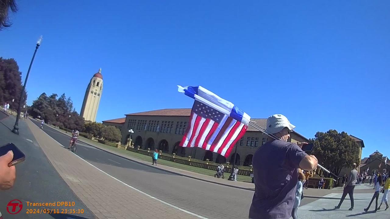 Palestine Bullies Confront Stanford Pro Israel March and Rally - May 2024