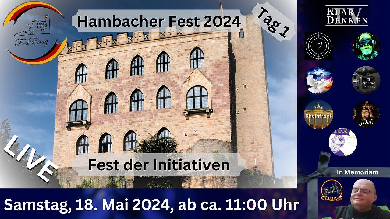 🔴💥 LIVE aus Neustadt a.d. Weinstraße - Hambacher Fest 2024, ein Fest der Initiativen 💥