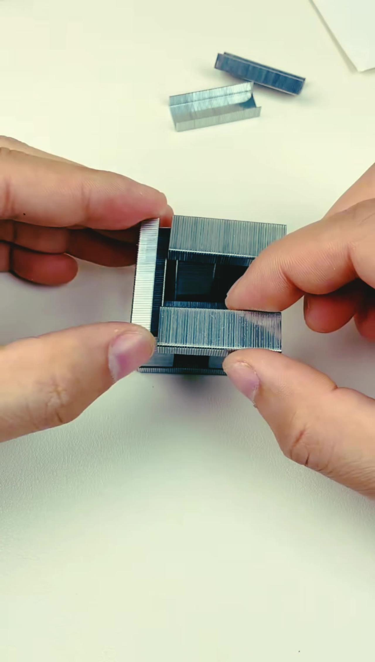 Use a stapler to make a fun cube craft